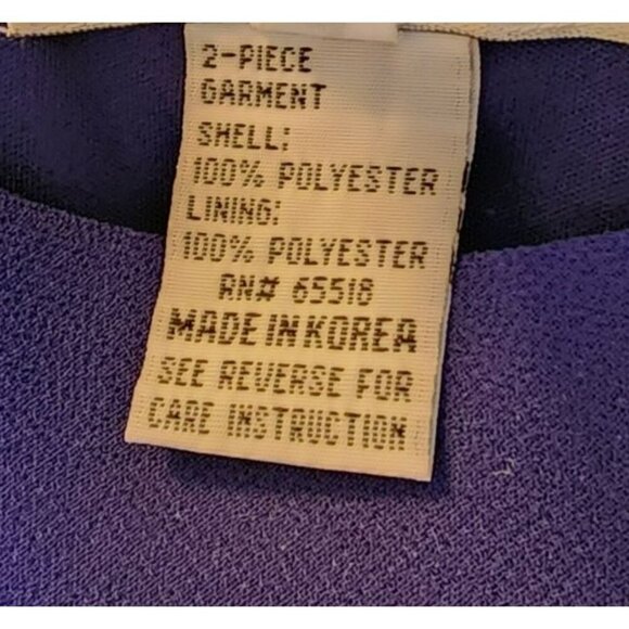 Patra Size Large Blue Sleeveless Dress Made in Korea Vintage No Jacket Preowned - Picture 5 of 6